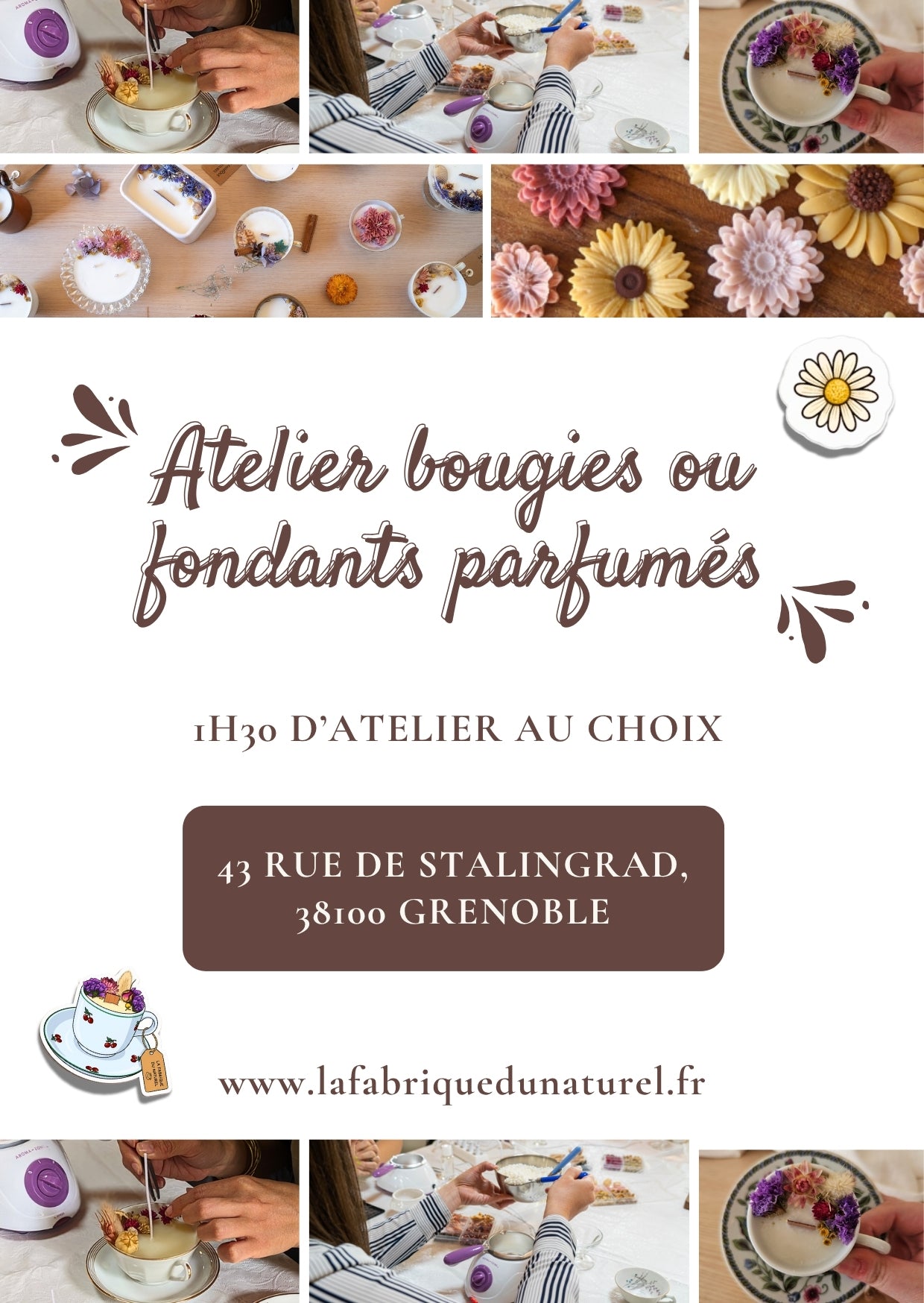 Carte cadeau atelier bougies upcyclées ou fondants