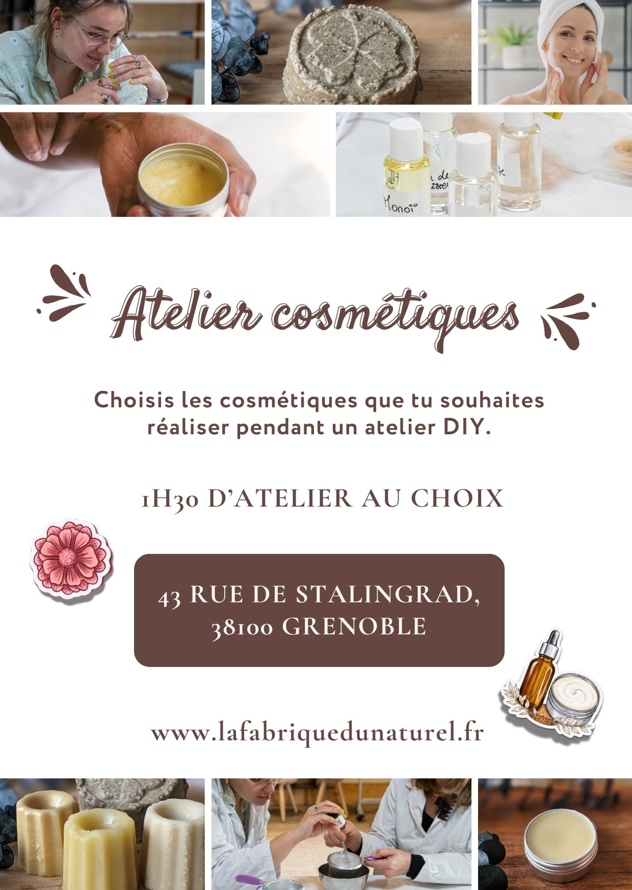 Carte cadeau atelier cosmétiques (format apéro)