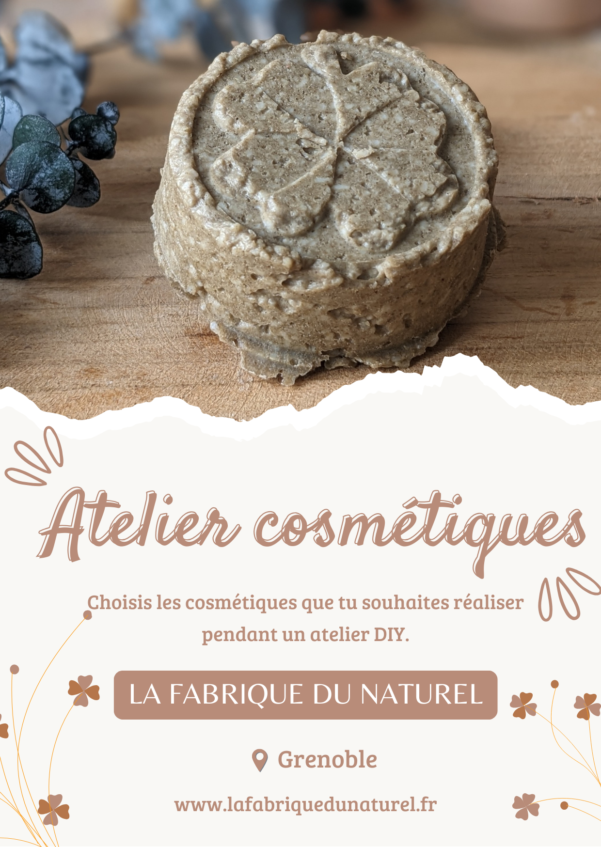 Carte cadeau atelier cosmétiques (format apéro)