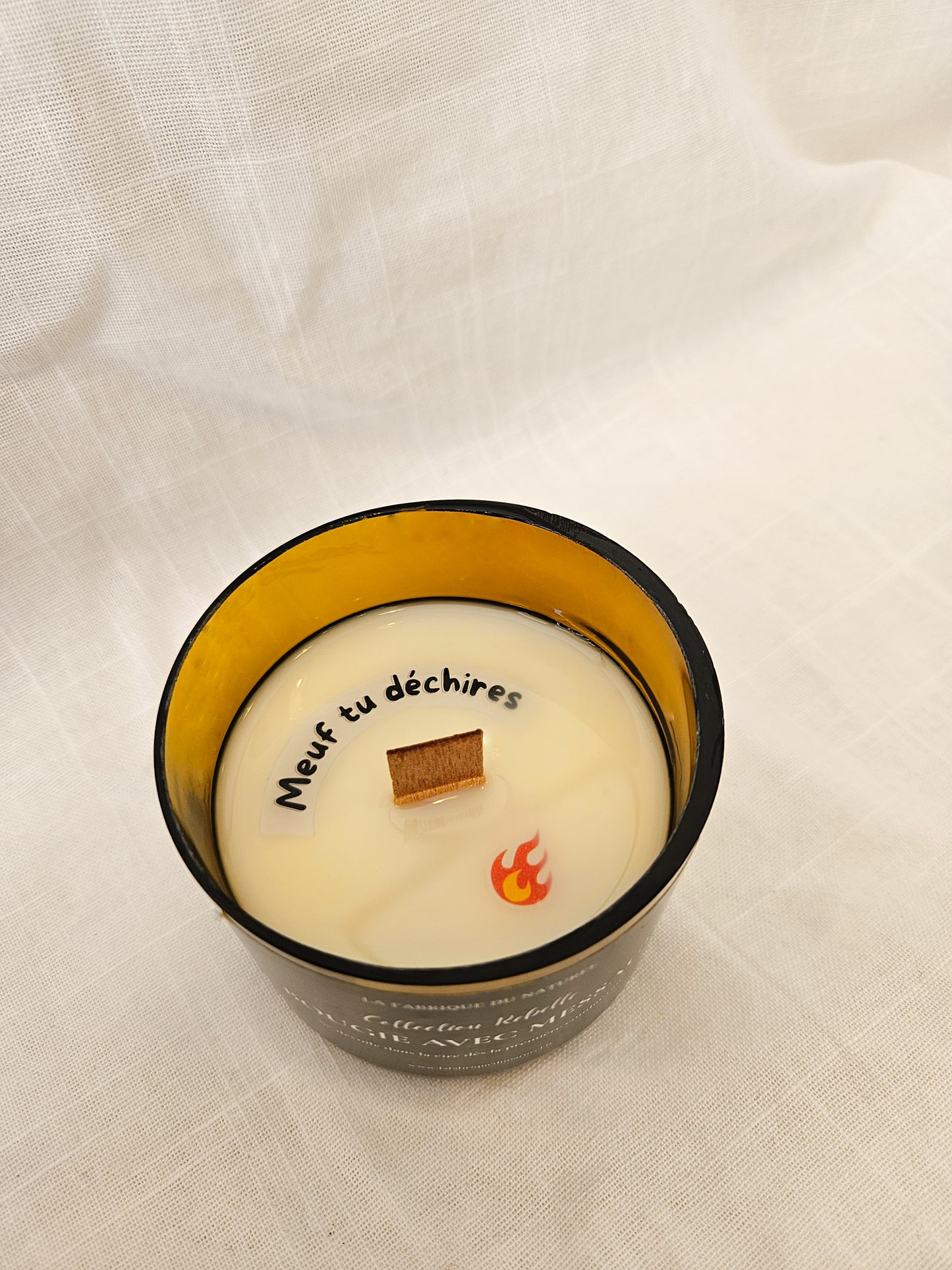Bougie avec message dans la cire - Collection Rebelle