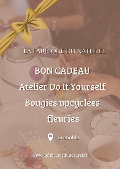 Carte cadeau atelier bougies upcyclées