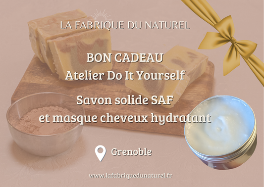 Carte cadeau atelier savon solide et masque cheveux  - 3h