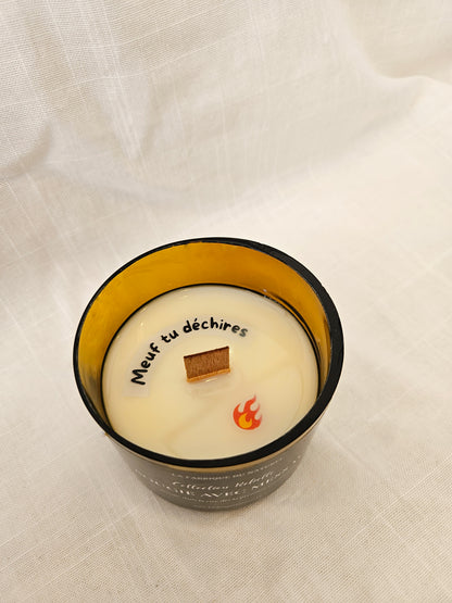 Bougie avec message dans la cire - Collection Rebelle