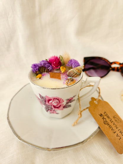 Bougie Elisa - Fleur de lin - Petit format