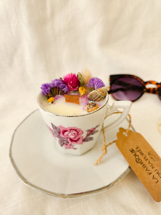 Bougie Elisa - Fleur de lin - Petit format