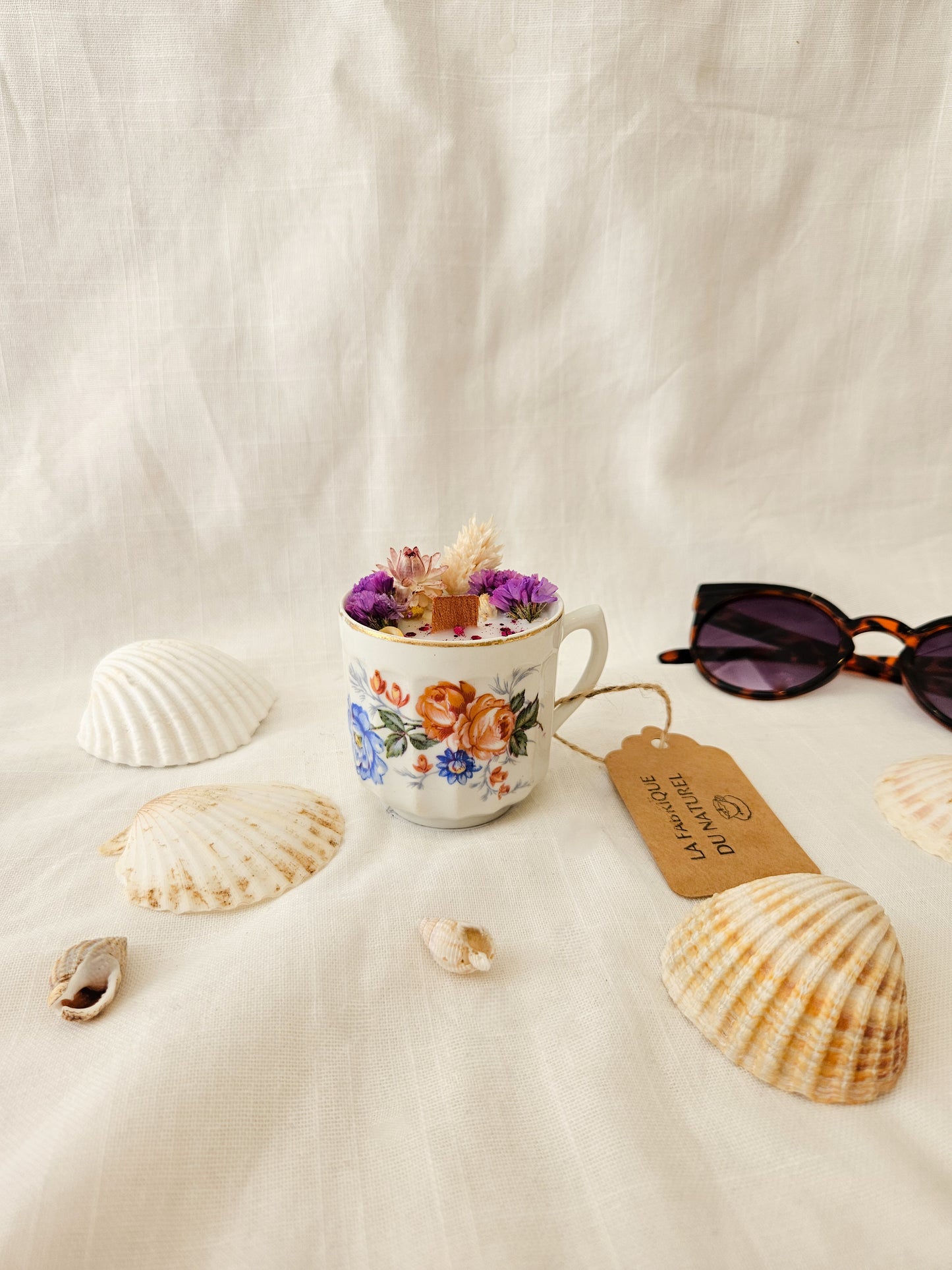 Bougie Annouck - Fleur de lin - Petit format