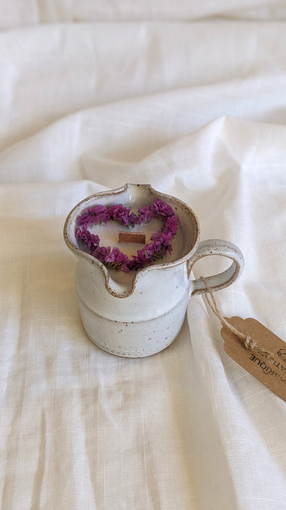 Bougie Coline - Fleur de lin - Moyen format