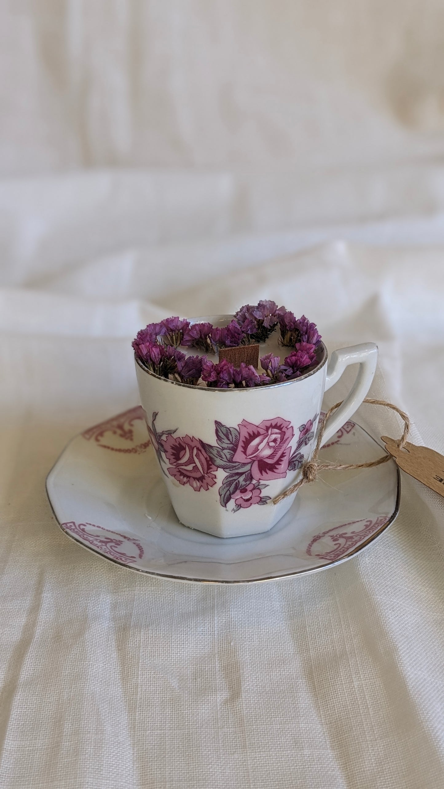 Bougie Elisa - Fleur de lin - Petit format