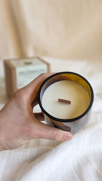 Bougie avec message dans la cire