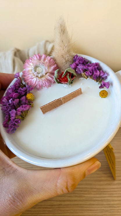 Bougie Victoria - Fleur de lin - Moyen format
