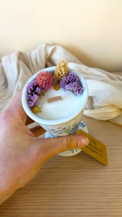 Bougie Marine - Fleur de lin - Moyen format