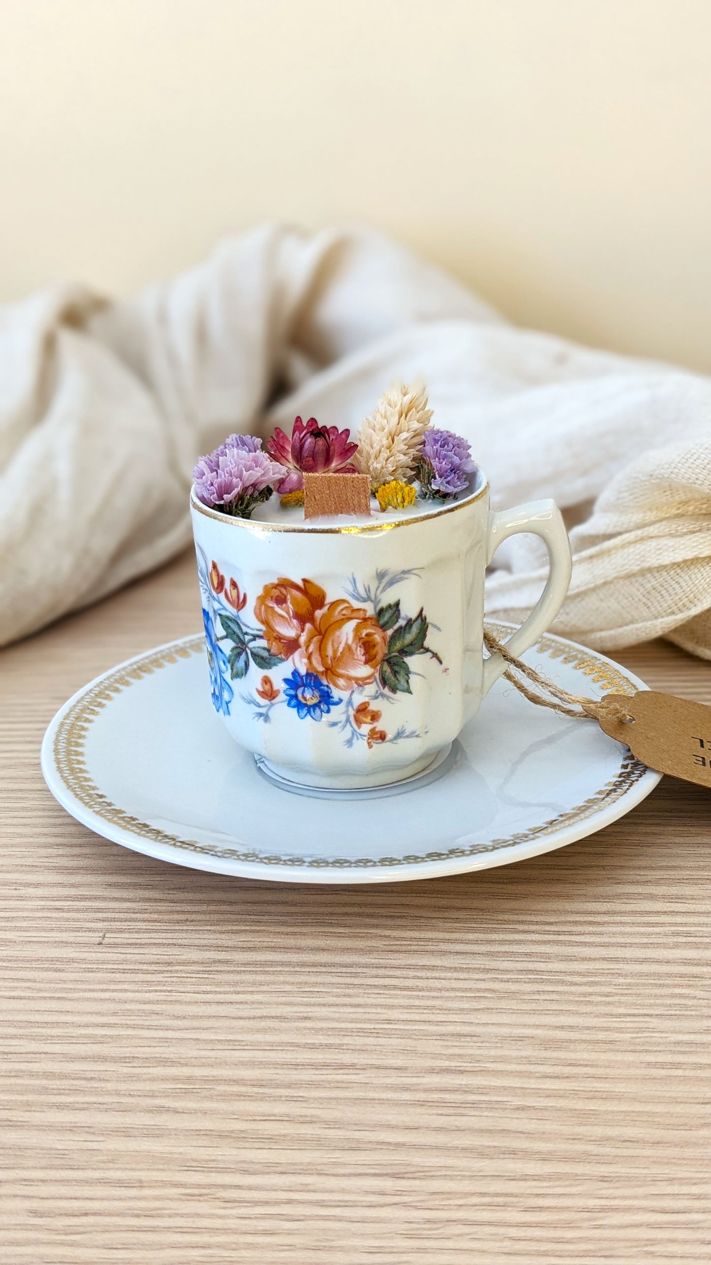 Bougie Annouck - Fleur de lin - Petit format