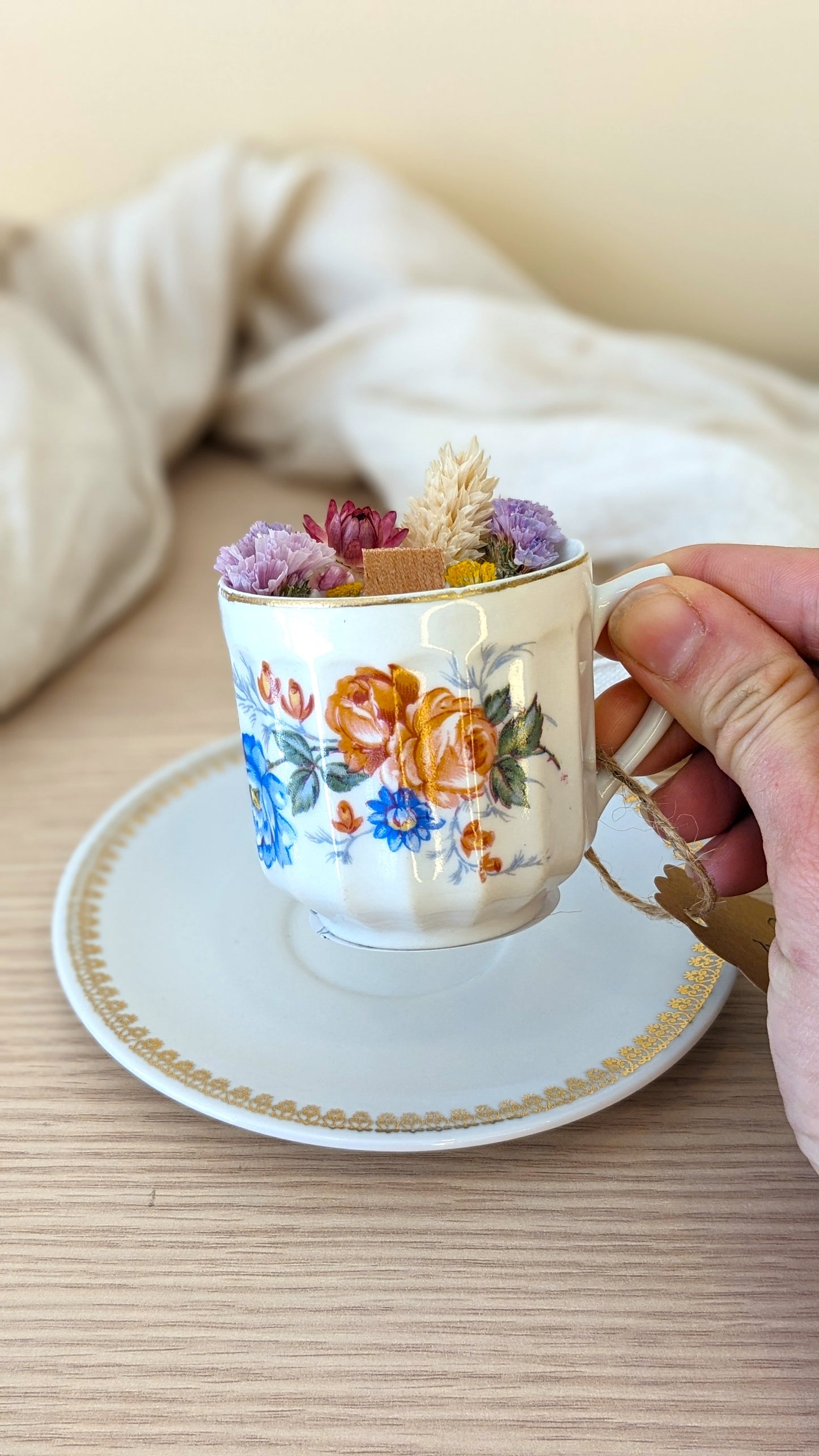 Bougie Annouck - Fleur de lin - Petit format