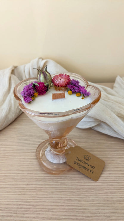 Bougie Sofia - Fleur de lin - Moyen format