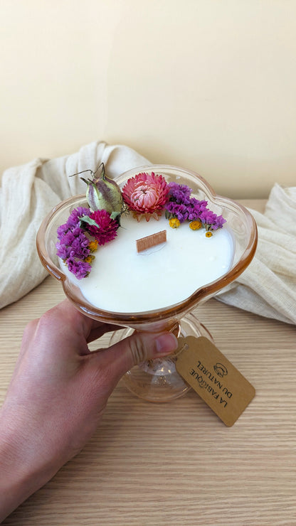 Bougie Sofia - Fleur de lin - Moyen format