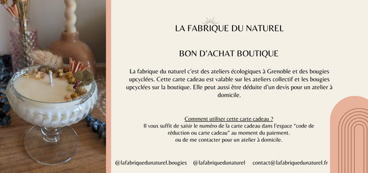 Bon d'achat boutique