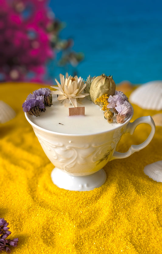 Bougie Marie - Fleur de lin - Petit format