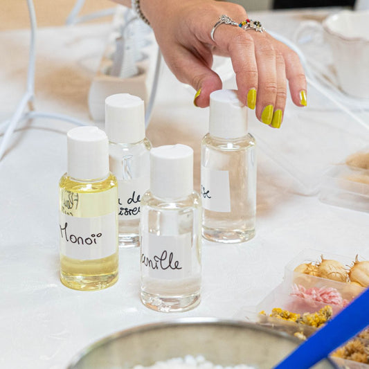 Atelier bougies fleuries upcyclées