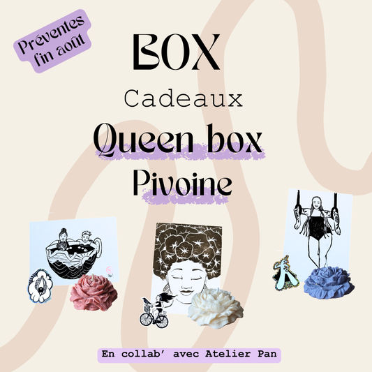 Queen Box avec une pivoine